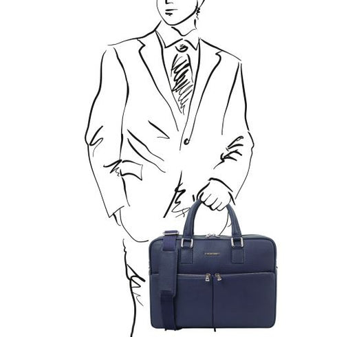 Treviso - Leather laptop briefcase